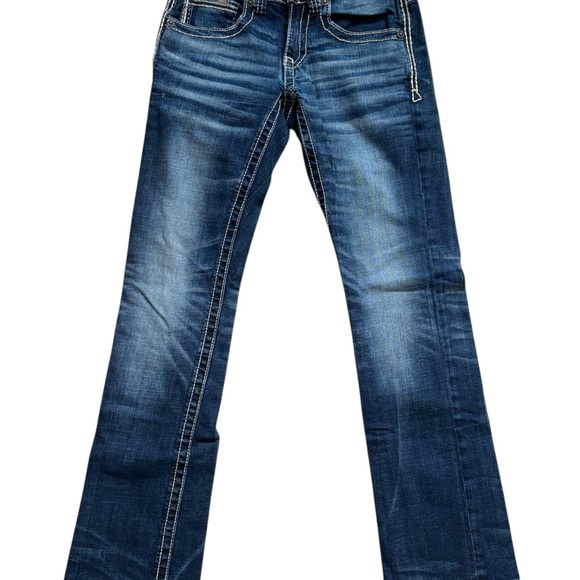 Buckle Blue Denim Jeans - Picture 2 of 4